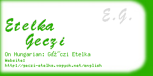 etelka geczi business card